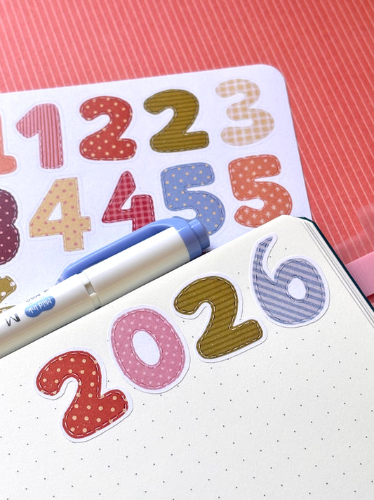felt numbers stickers