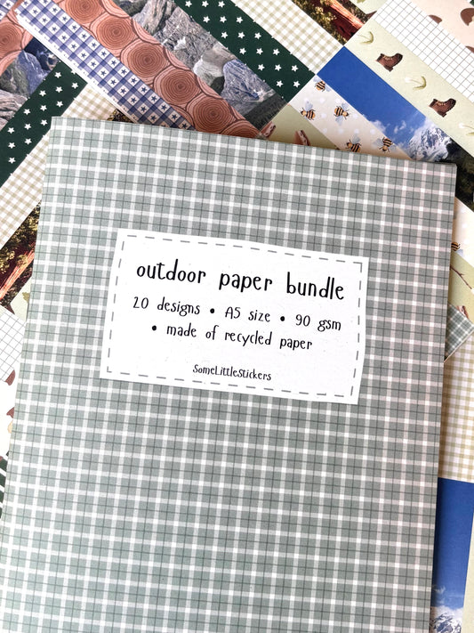 outdoor paper bundle