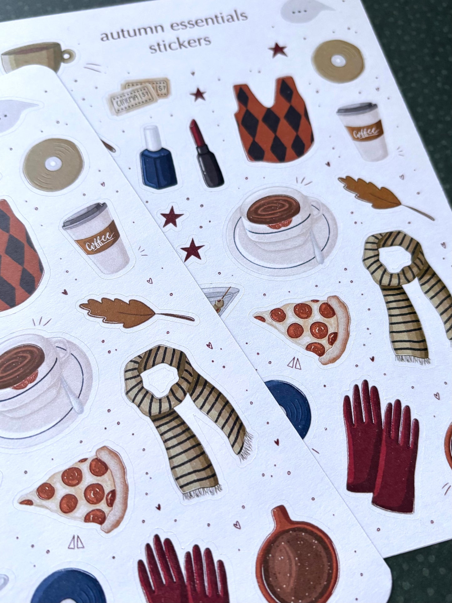 autumn essentials stickers