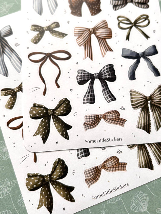 bow stickers - blue