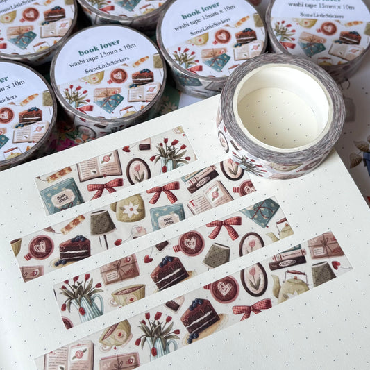 book lover washi tape