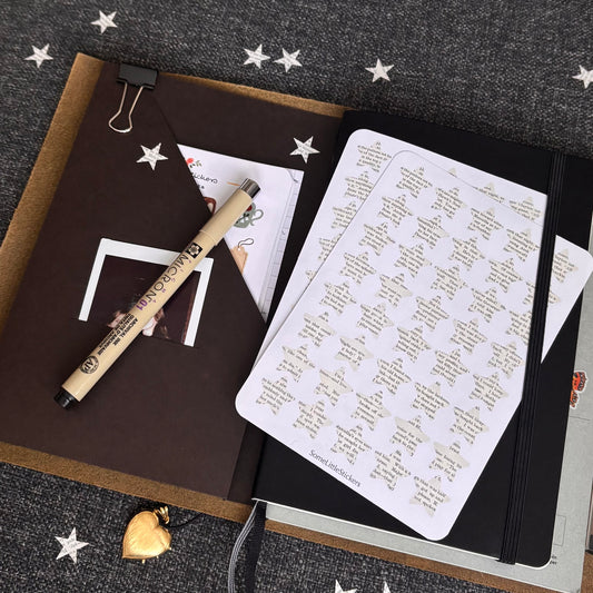 bookish stars stickers