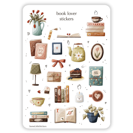 book lover stickers