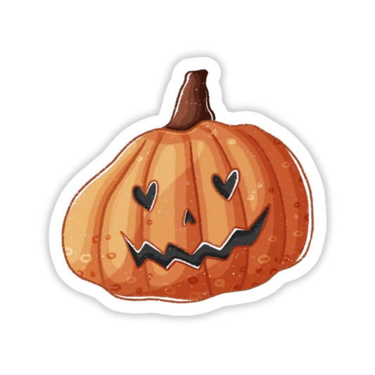 holographic pumpkin sticker