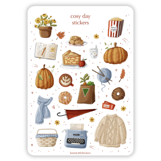 cosy day stickers