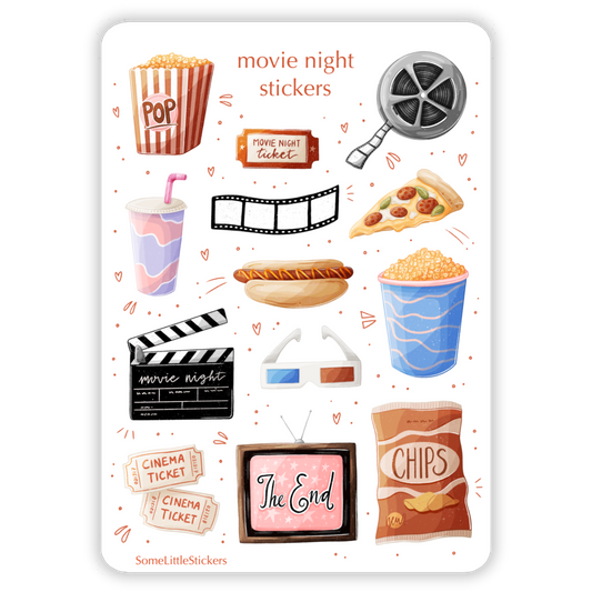 movie night stickers
