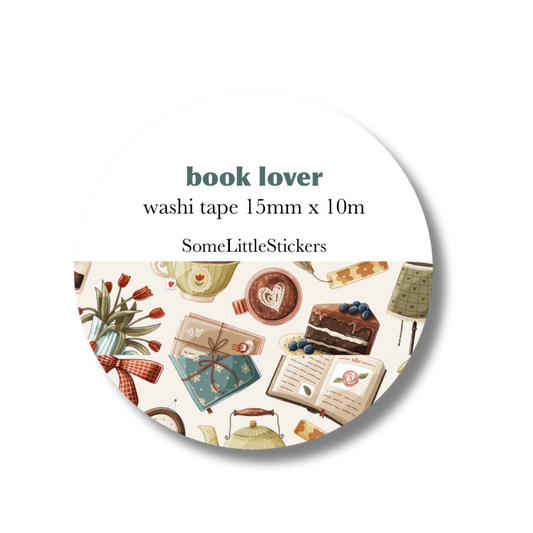 book lover washi tape