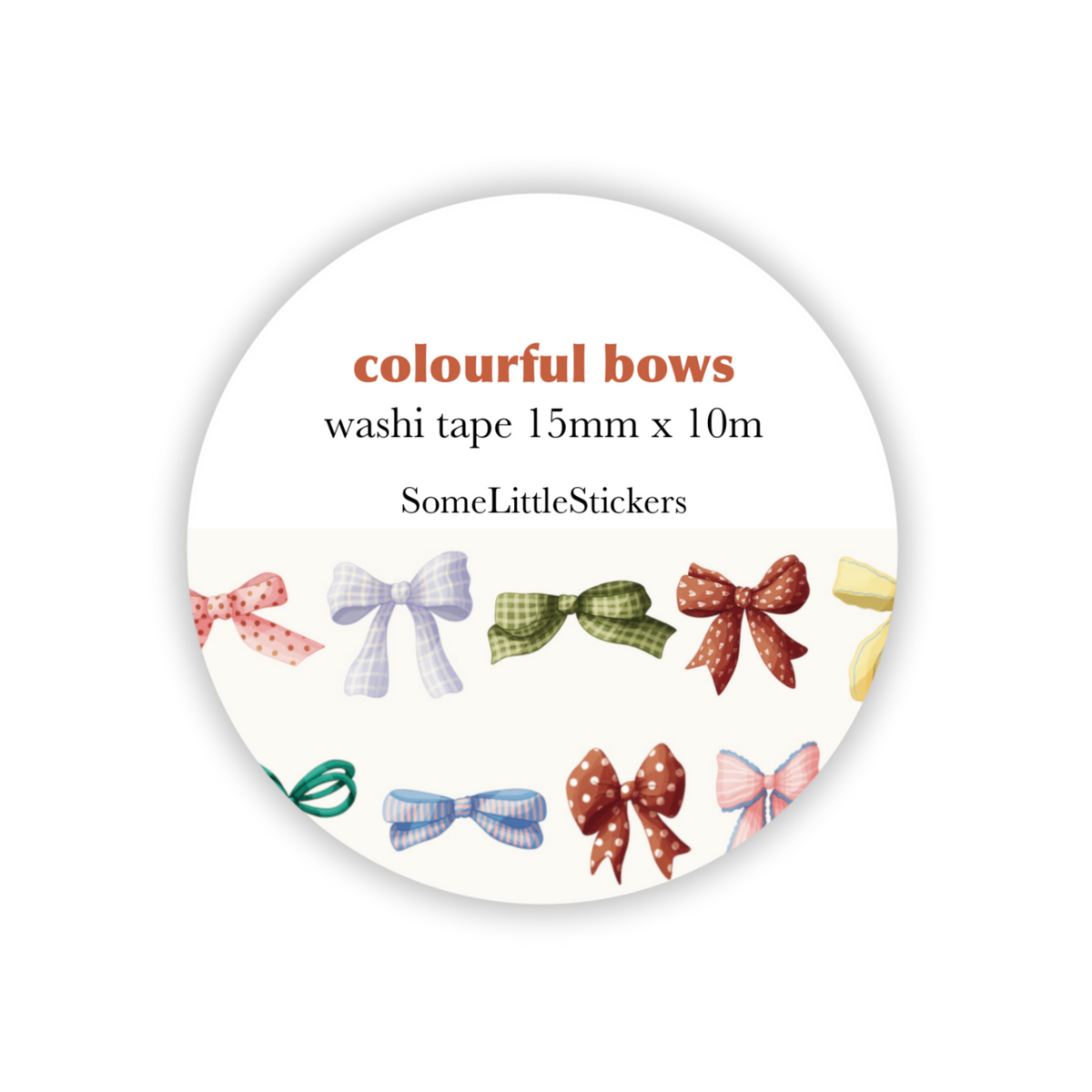 colourful bows washi tape