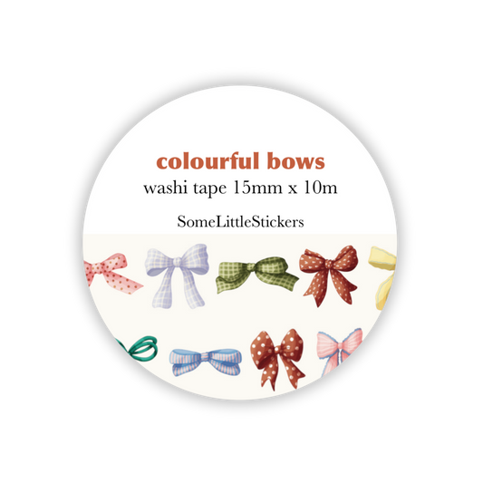 colourful bows washi tape