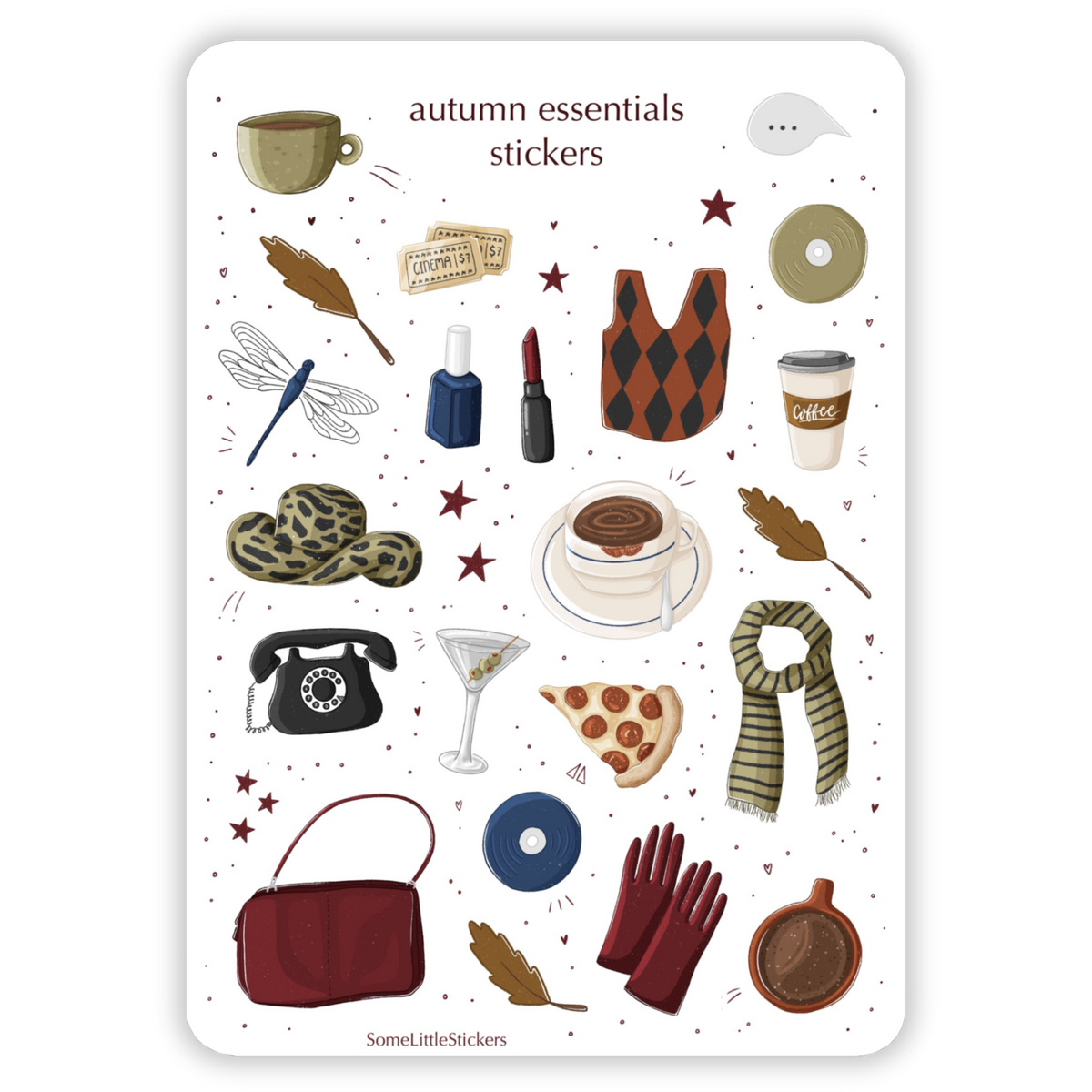 autumn essentials stickers
