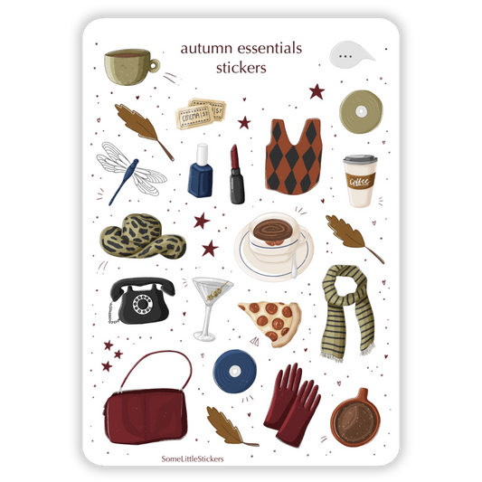 autumn essentials stickers
