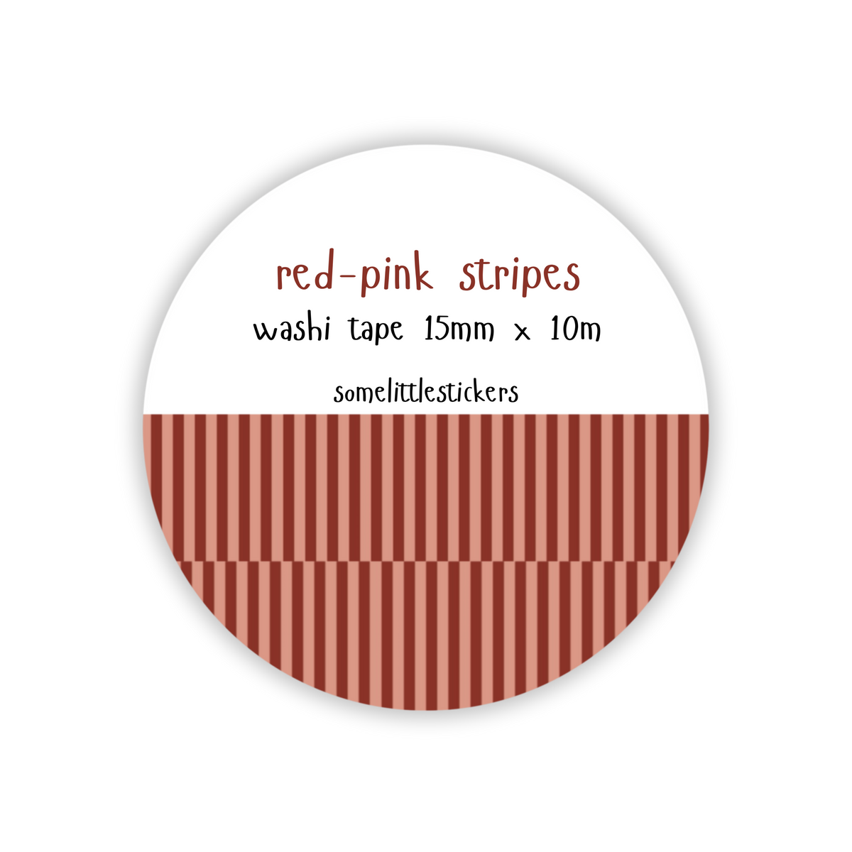 red-pink stripes washi tape