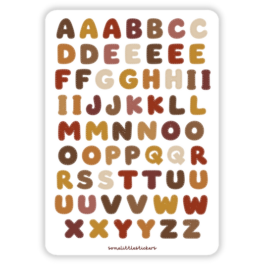 warm alphabet stickers