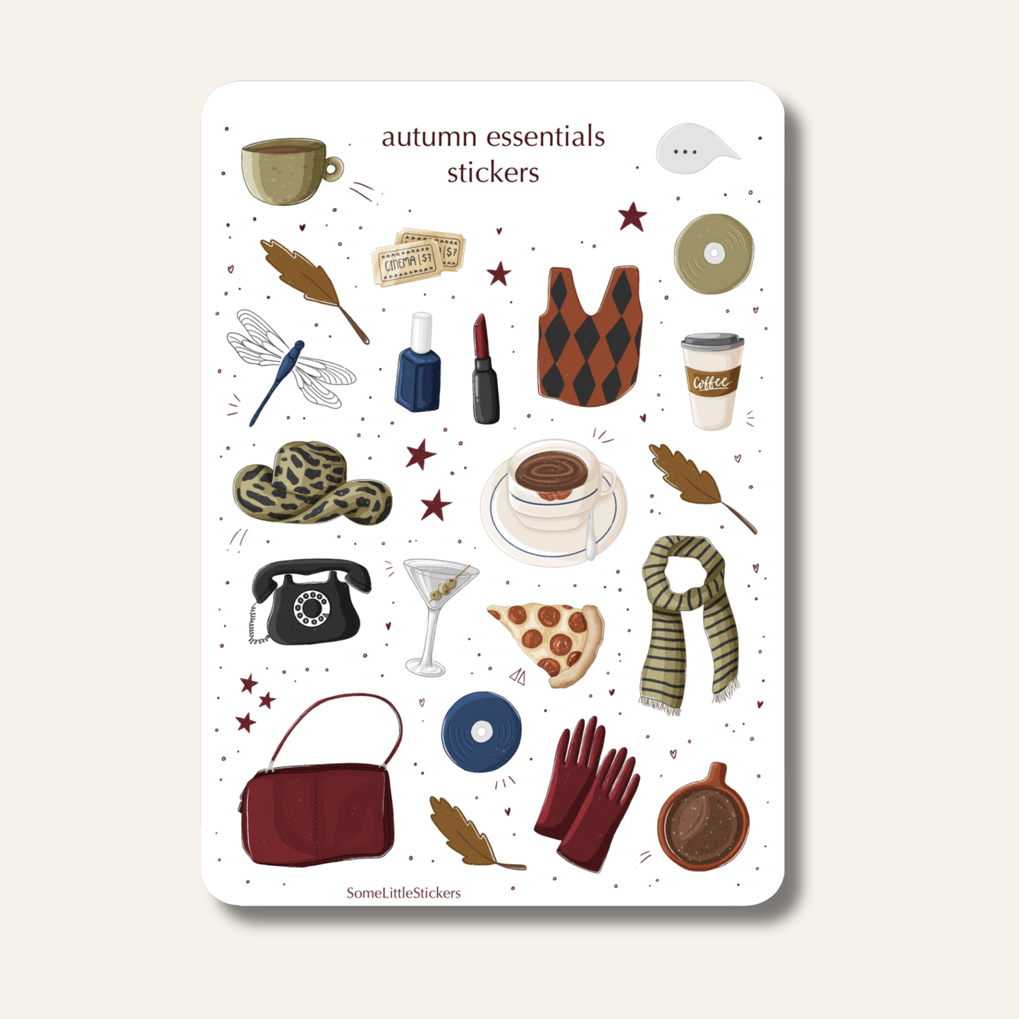 autumn essentials stickers