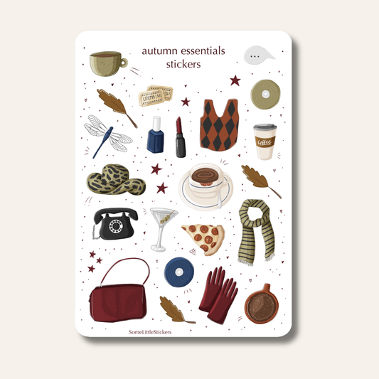 autumn essentials stickers