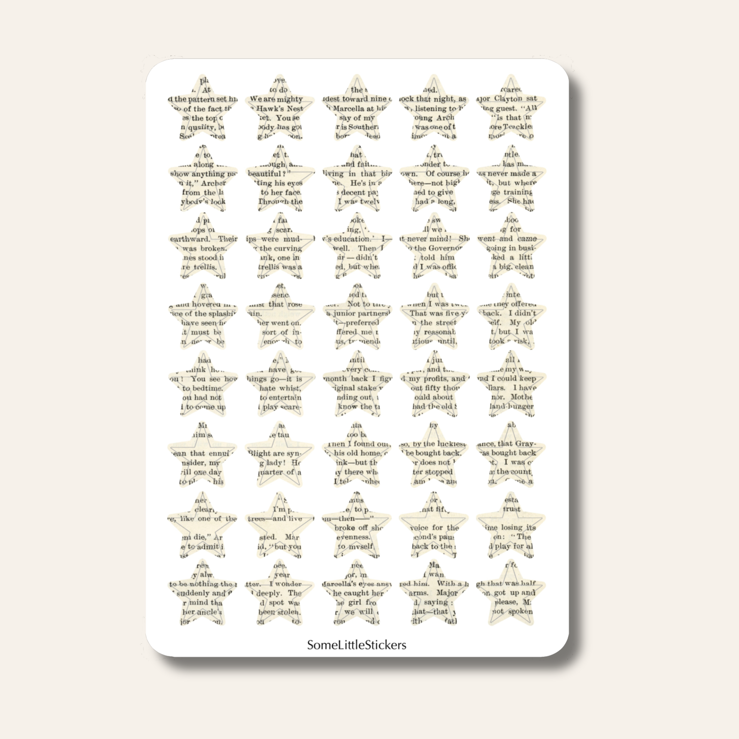bookish stars stickers