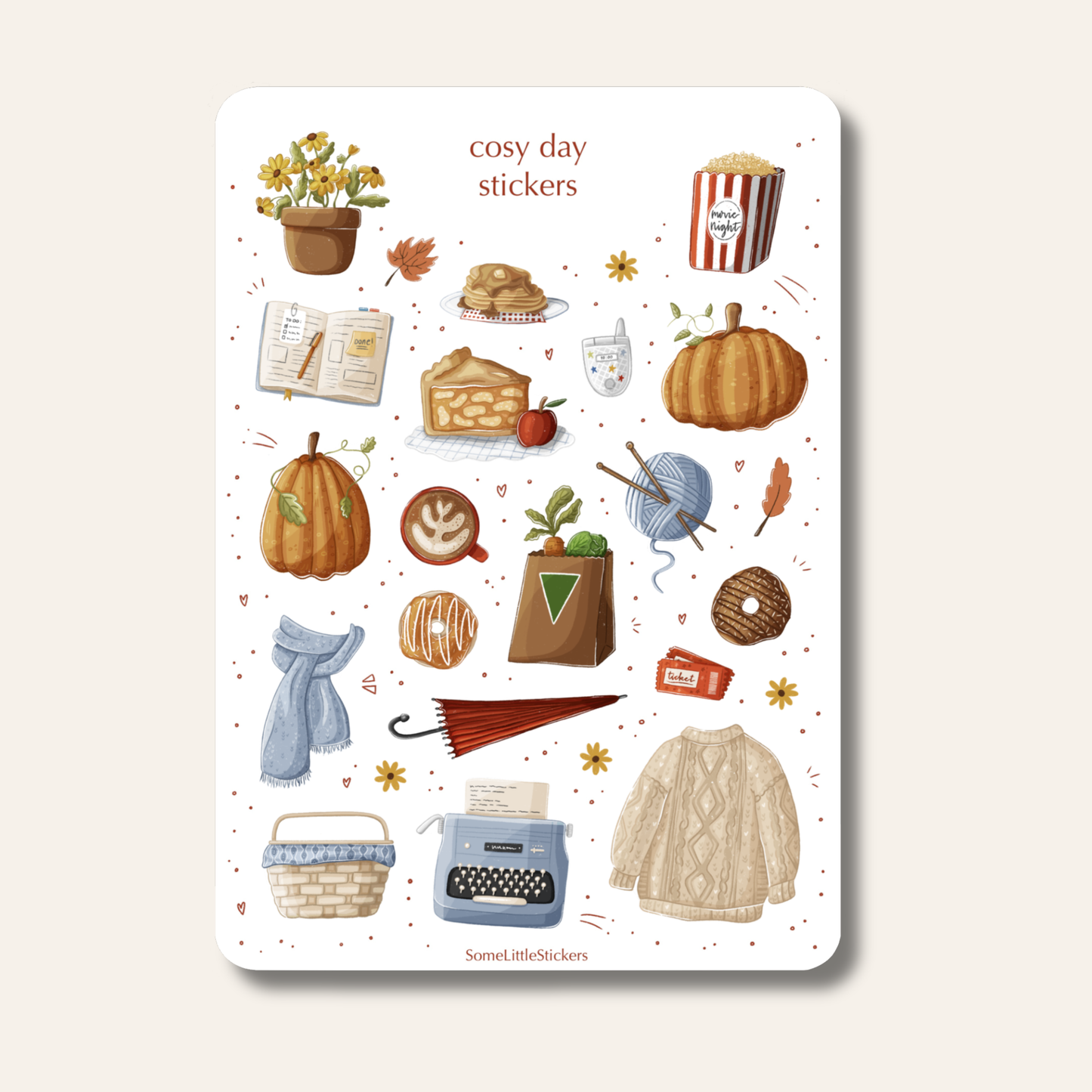 cosy day stickers