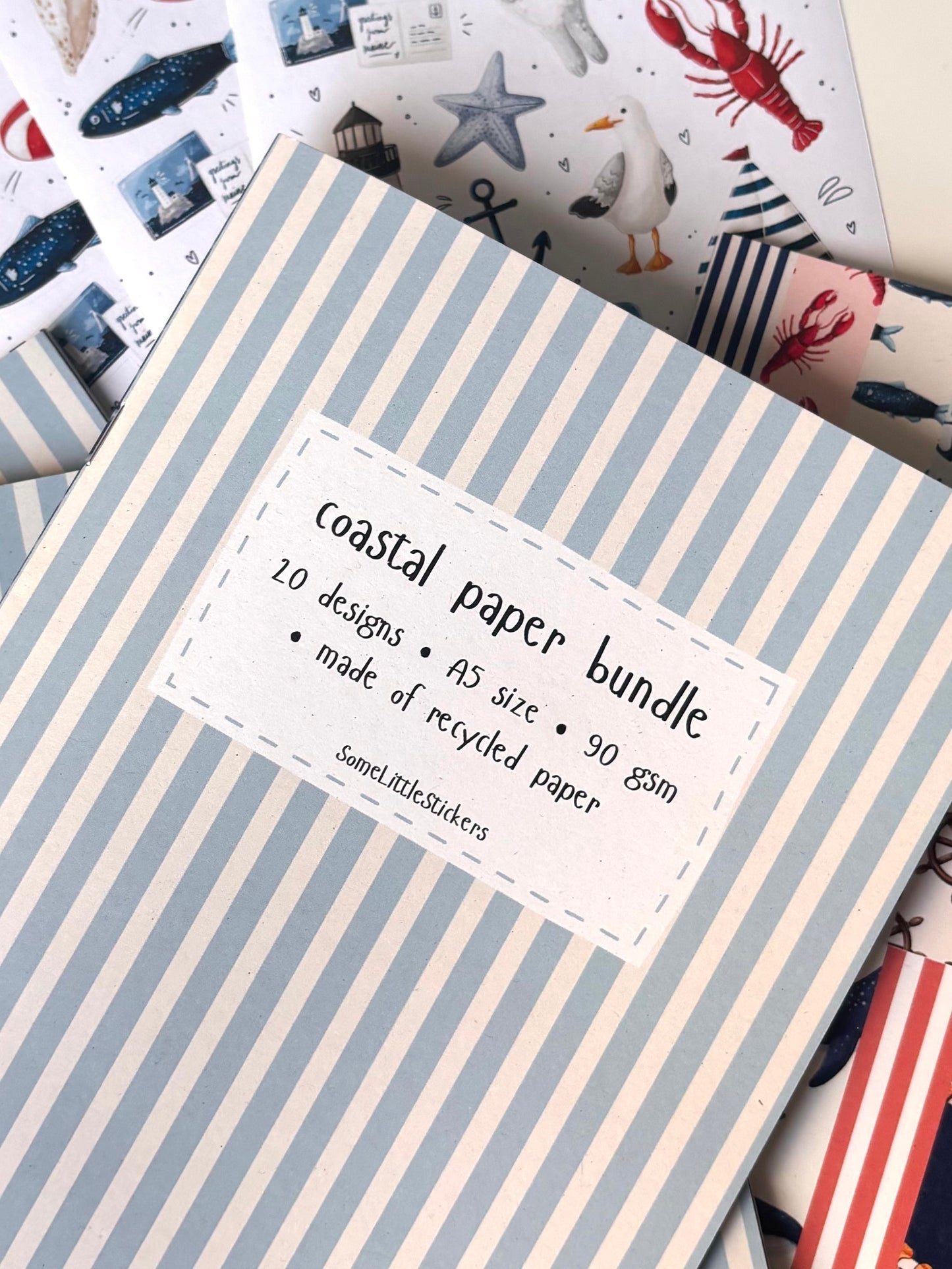 coastal paper bundle