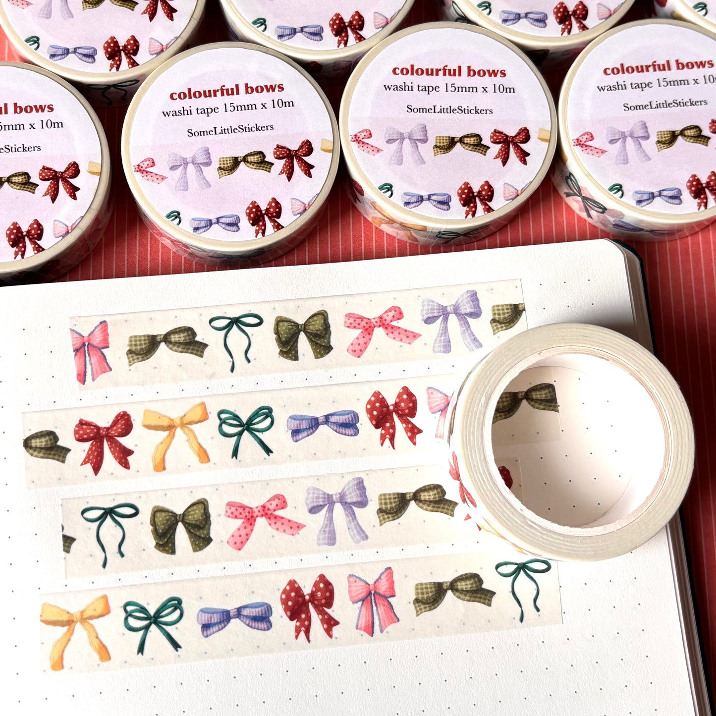 colourful bows washi tape