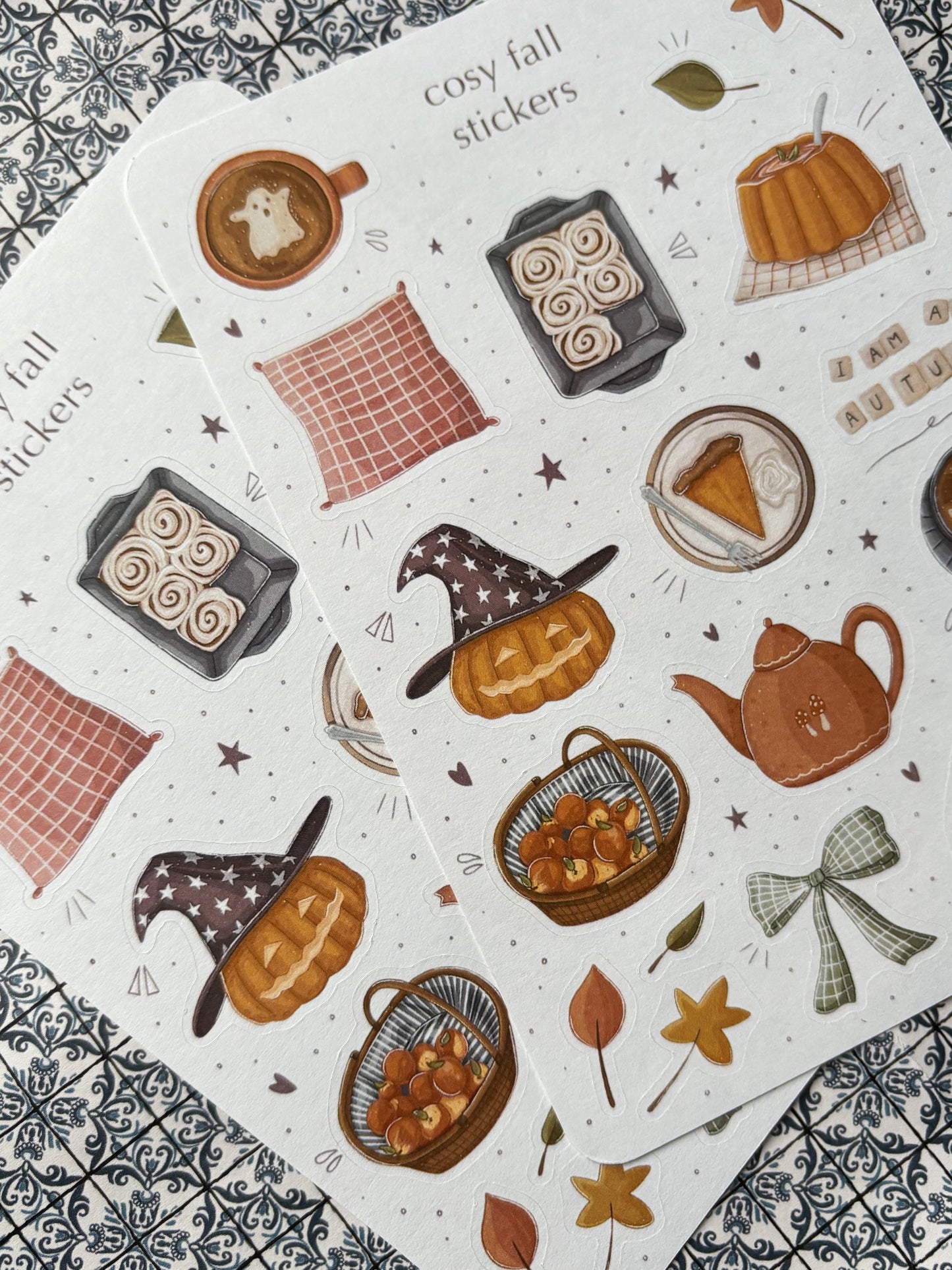 cosy fall stickers