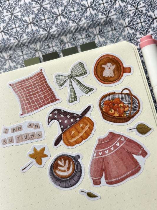 cosy fall stickers