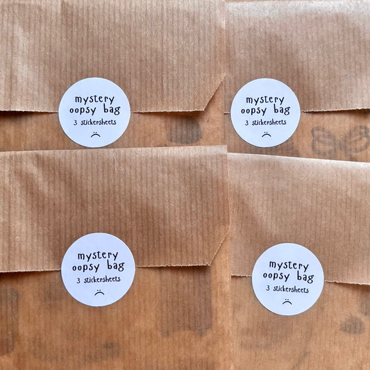 mystery oopsy bag - 3 sticker sheets