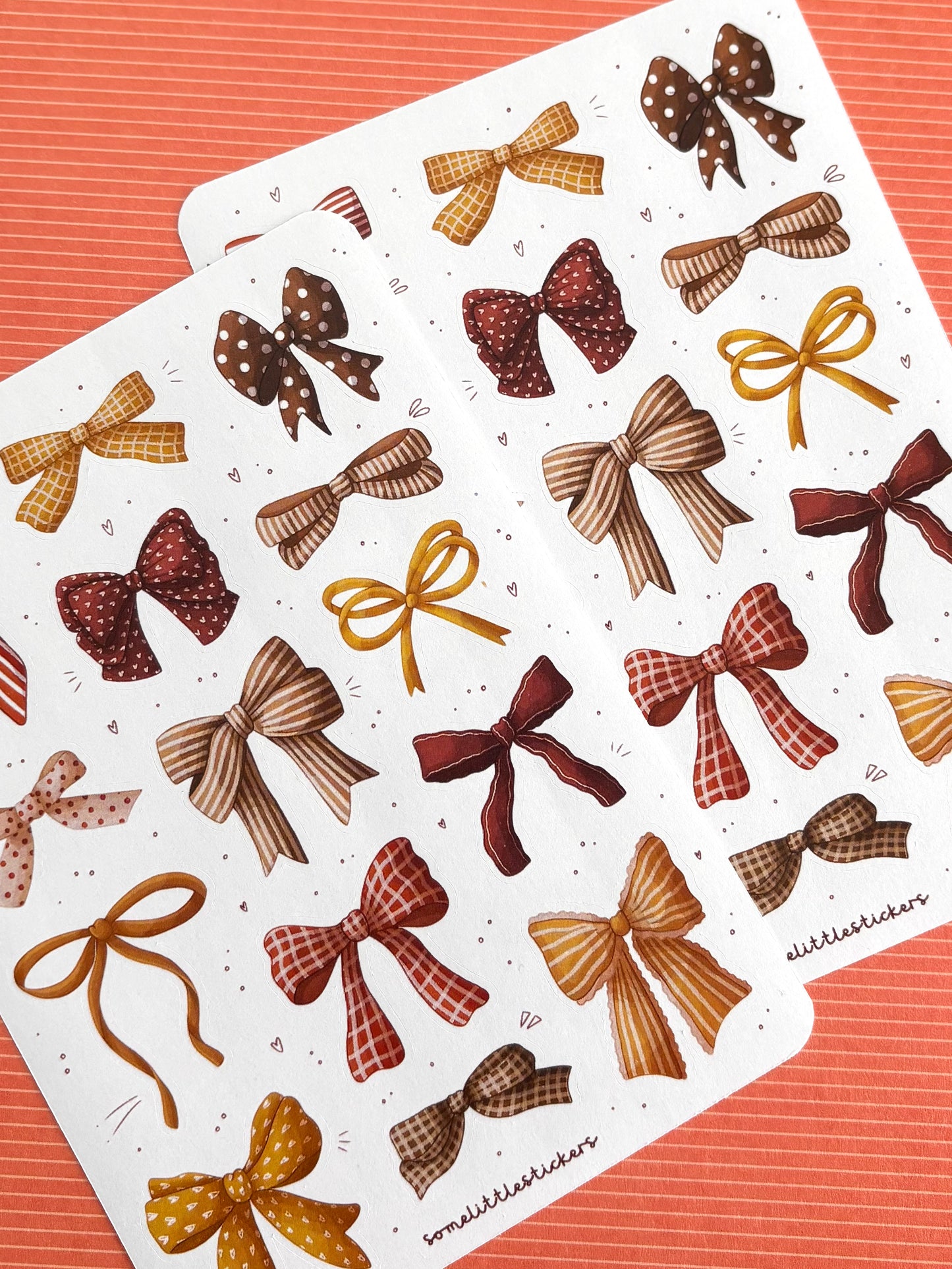 bows stickers - warm