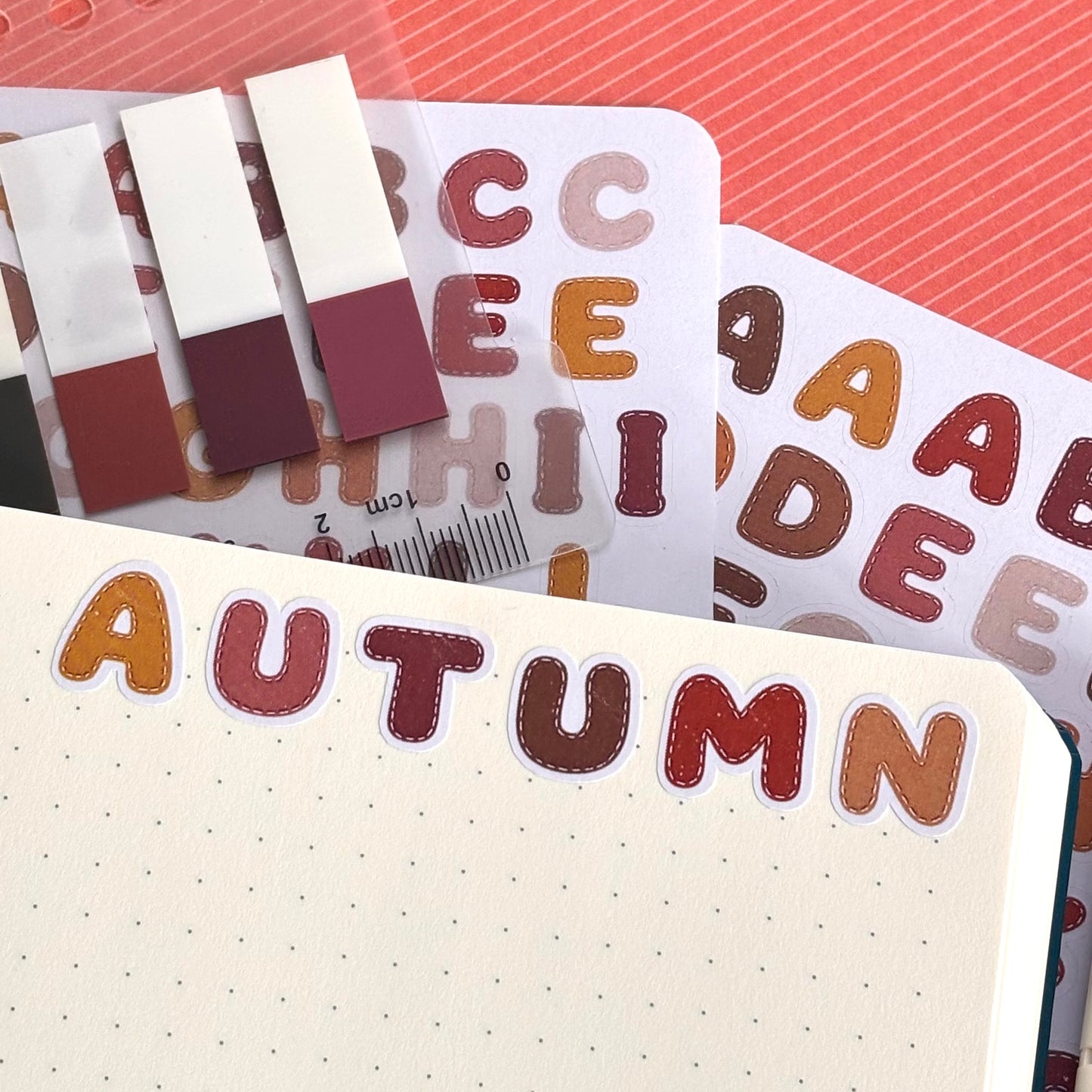 warm alphabet stickers