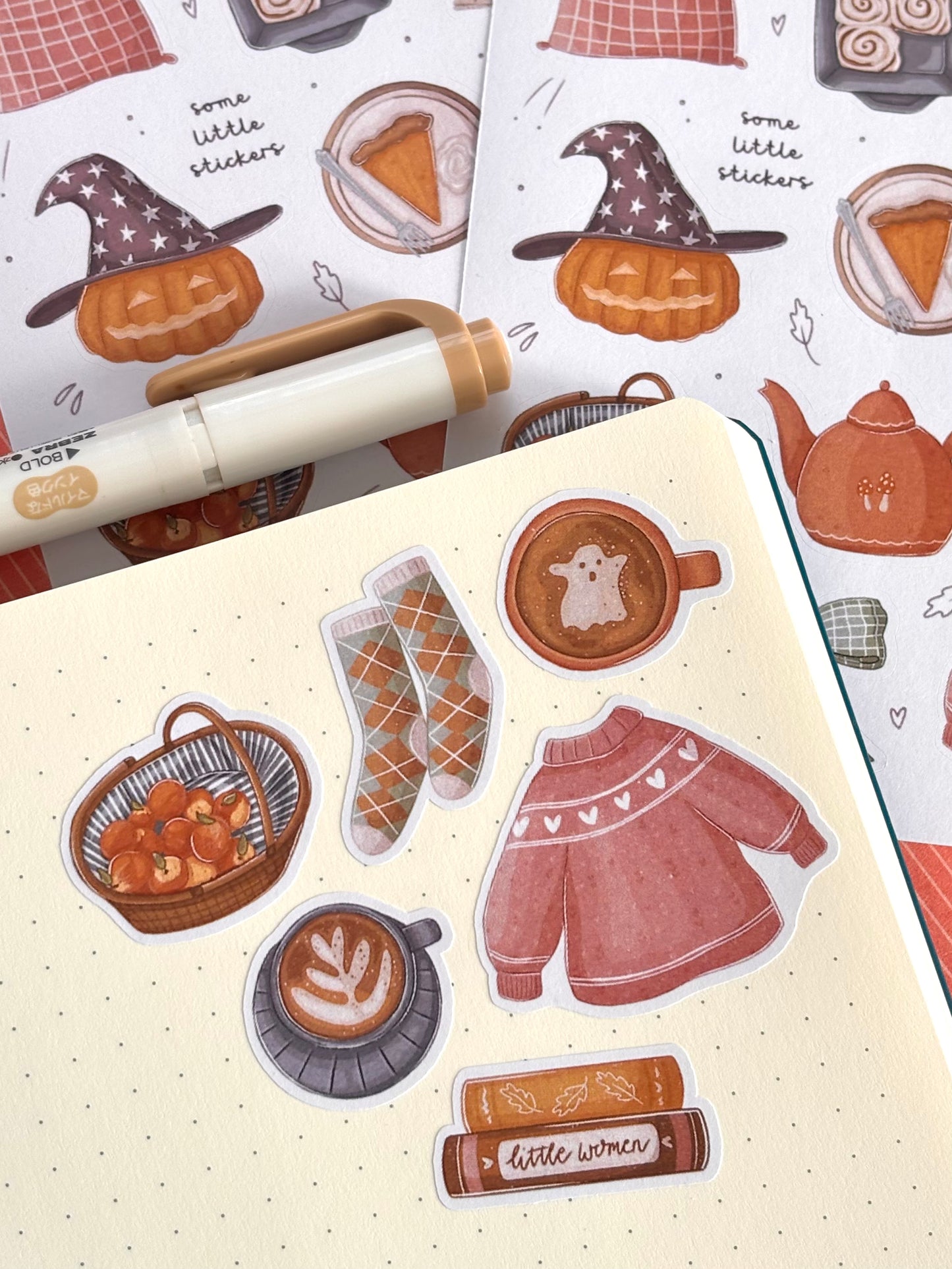 cosy fall stickers