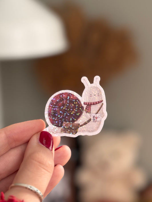 holographic snail mail sticker
