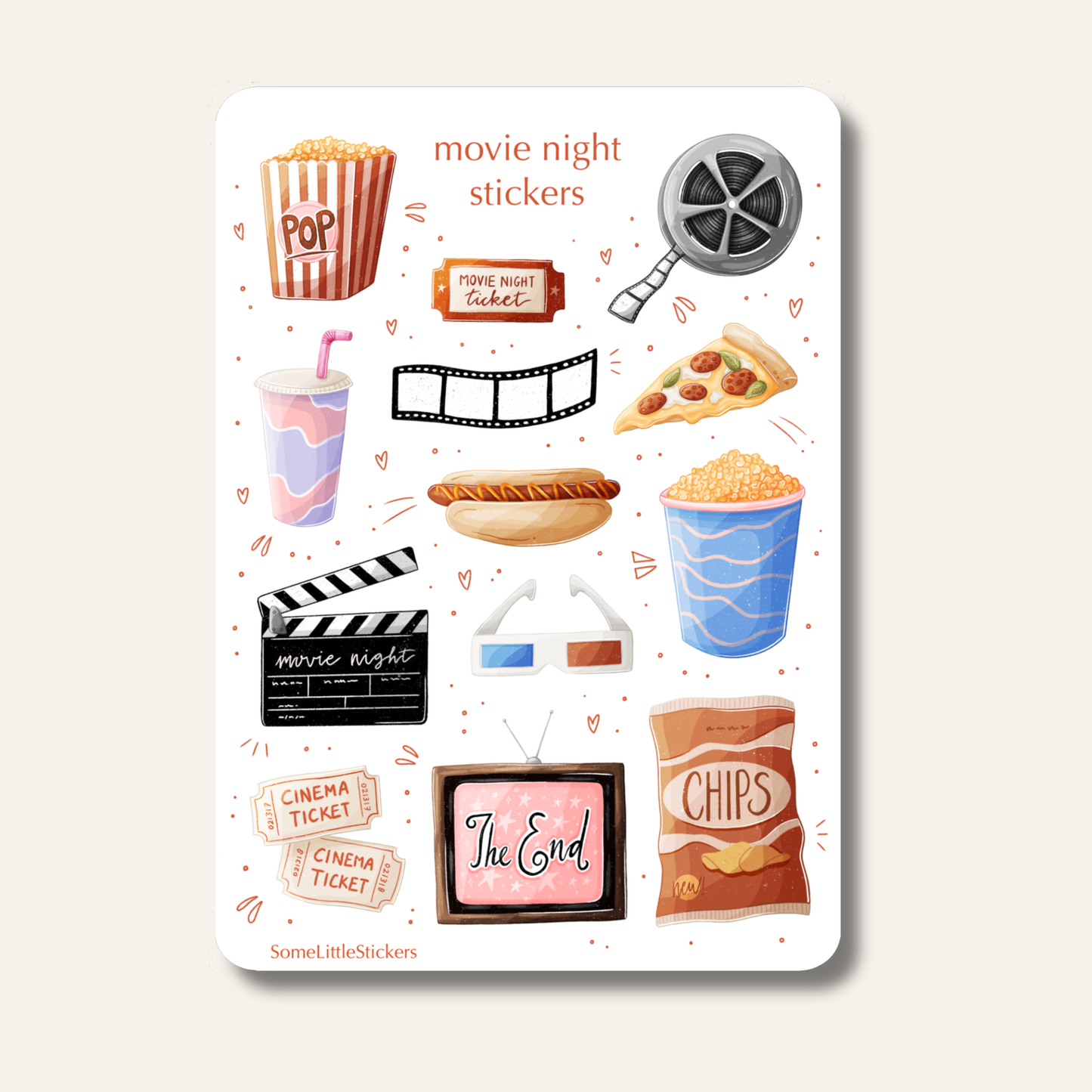 movie night stickers