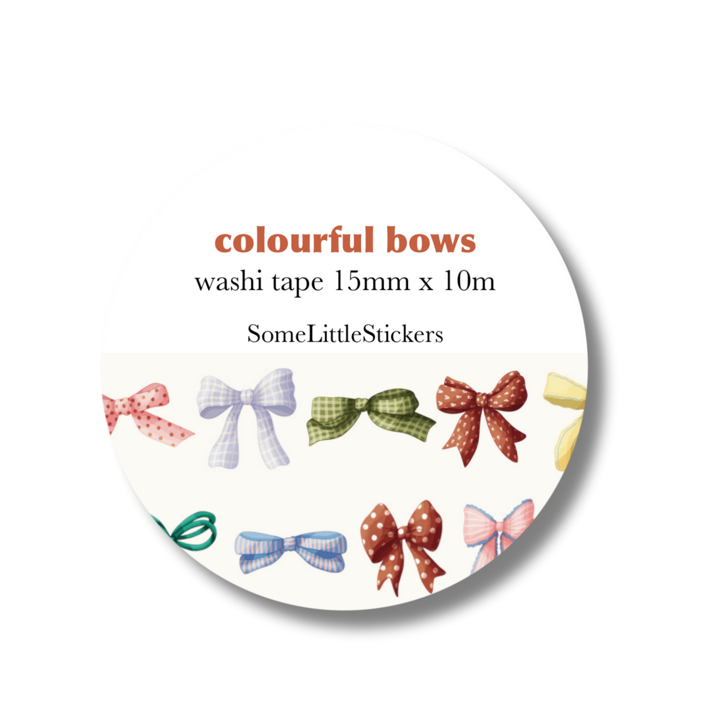 colourful bows washi tape