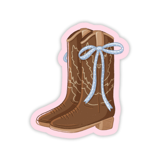 holographic cowboy boots sticker